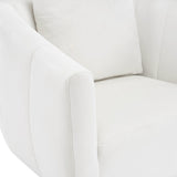 ZNTS 360&deg; Swivel Accent Chair, Modern Velvet Fabric Living Room Armchair with Fluffy Cushions, Comfy Wide 91743467