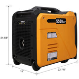Super quiet Inverter Generator 5.5KW portable generator electric&remote start, foldable handle with W465P236920