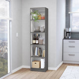 Sutton Slim Bookcase with Modern 5-Shelf Design B128P176170