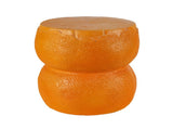 10.60" Sculptures Garden Statues, Orange Fruit Stool Garden Statue, Magnesium Oxide Stone Composite W6572P574572