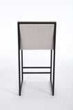 Modern Dining Chairs set of 2, Upholstered Linen cushions and backrest with minimalist craft iron W1249P257008