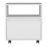 Nightstand Munyochi, One Drawer, White Finish B092123114