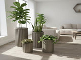 Round Strata Column Planter LG - Grey Brown B2755P462161