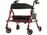 Lightweight Foldable Rollator Walkers with Seat for Seniors, 350 lb Capacity, 5-Position Adjustable W3952P384242