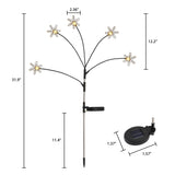 ZNTS 8 Pack Solar Swaying Garden Lights with Snowflakes, Solar Landscape Pathway Stake lights, Outdoor 75162510