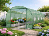 Walk-in Tunnel Greenhouse 1577 FT, Galvanized Steel Frame with 8 Mesh Windows & Roll-Up Zipper 27845206