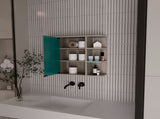 Roseburg 6-Shelf Medicine Cabinet with Mirorr Light Grey B06280465