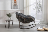 Outdoor Rattan Rocking Chair,Padded Cushion Rocker Recliner Chair Outdoor for Front Porch, Living W640105282
