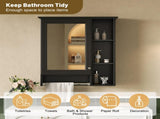 3-in-1 Bathroom Mirror Cabinet, 24-inch Wall Mounted Medicine Cabinet with Adjustable Shelf & Tower 79333181