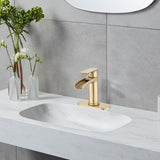 Waterfall Bathroom Faucet Single Handle Bathroom Sink Faucets 1 or 3 Hole Solid Vanity Faucet with W1224P227673
