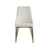 ZNTS Modern PU sponge-filled dining chair, solid wood metal legs, suitable for restaurants, living rooms W1535119452