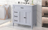 ZNTS 36" Bathroom Vanity with Sink, Bathroom Cabinet with Drawers, Solid Frame and MDF Board, One N759P207685E