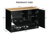 Feeding station with 2 lockers, pet feeding station with 2 elevated dog bowls, side hooks, W1687P246775