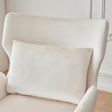 Wing Back Velvet Accent Chair, Modern Living Room Armchair Comfy Upholstered Single Sofa Chair for N765P197510W