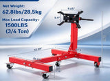1500 lbs Engine Stand, Foldable, Red Engine Repair Tool 70834195