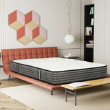 Premium 12 in. King Size Pocket Coil Hybrid Mattress, Plush Gel Memory Foam Mattress, White/Gray B011P216711