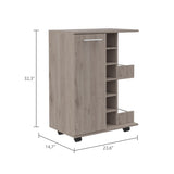 Tennessee Bar Cart, One Cabinet With Division, Six Cubbies For Liquor, Two Shelves B128P176146