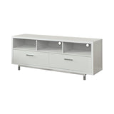 White 60-inch Drawer Storage TV Console B062P153846