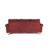 Velvet Reversible Sectional Sofa in Paprika Red B01682327