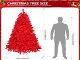 7 FT Artificial Christmas Tree, Unlit Hinged Christmas Pine Tree with 1100 Branch Tips and Sturdy 70392797