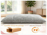 Gray Convertible Corduroy Bean Bag Floor Sofa for Adults, 76.5x55 Inch Sponge Filling Foldable Floor 55415567