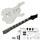 DIY 6 String Flame Shaped Style HSH Electric Guitar Kits with Mahogany Body, Maple Neck and 93807873