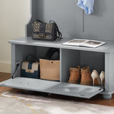 Modern Classic Hall Tree Shoe Rack Bench and Coat Hooks for Hanging Storage, Entryway Bench W2275P210039