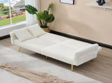 79 inch corduroy sofa bed, foldable double sofa bed with folding armrests, suitable for living rooms W2290P250580