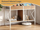 2-Tier Vinyl Record Storage Rack, Industrial Wood & Metal Record Display Stand with Anti-Tipping 32470131