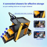 Multi-function welder trolley, MIG TIG ARC plasma cutter storage tank with 2 safety chains, portable W227P220276