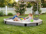 Octagon Sandbox with Storage for Kids, Solid Wood Sandpit with Cover and Liner for Backyard, Patio, W2640P470152