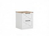 Farmhouse Vertical Printer Stand with X Pattern, 2-Drawer Storage Cabinet Fits Letter Files, White 44688621