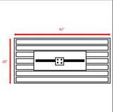 11'' H x 42'' L Steel Propane Outdoor Fire Pit Table with Lid B120P147937