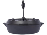 Pre-Seasoned Cast Iron Dutch Oven With Skillet Lid, Outdoor Camping Deep Pot for Camping Fireplace 02797911
