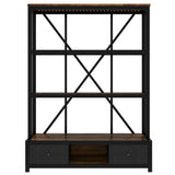 3-Shelf Metal with Drawers for Home Office, Open, Vintage Industrial Style W1580P251089