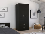 Lisboa Armoire, Rod, Double Door, Two Drawers, Metal Handles B200P188848