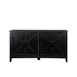 Cabinet with 4 Doors and 4 open shelgves,Freestanding Sideboard Storage Entryway Floor W33164270