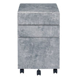 ZNTS Silver 3-drawer File Cabinet B062P184519