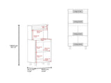 Enderlin Microwave Stand with 3 Shelves, 2 Doors, 4 legs and Cabinet, White B097P474297