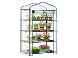 4 Tier Mini Greenhouse with PE Cover & Roll-Up Zipper Door, Portable Waterproof Greenhouse for 11350869