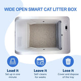 ZNTS Smart Cat Litter Box Cat Litter Box Wide Opening W1264P175898