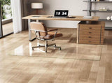 46"x55" Tempered Glass Office Chair Mat for Carpeted or Hardwood Floors,Clear 80193287