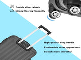 ABS Trolley Case 20in 24in 28in 3PCS Suitcase Set Striped Textured Suitcase Dark Gray 51629479