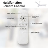 38 Inch Ceiling Fan Without Light, Modern Indoor Outdoor Ceiling Fans with DC Motor Remote Control W934P187535