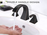 2-Handle Bathroom Sink Faucet with Drain, Oil Rubbed Bronze W122465398