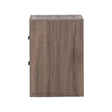 2 Drawers MDF Nightstand in Barrel Oak Finish B016P255592