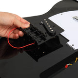 DIY 6 String TL Style Electric Guitar Kits with Mahogany Body, Maple Neck and Accessories Black 73364547