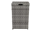 With Top Cover Iron Frame Rattan Trash Can Gary Gradient 49962159