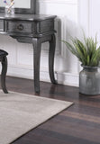 Contemporary Grey Finish Vanity Set w Stool Retro Style Drawers cabriole-tapered legs Mirror w B011113310