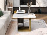 VIBE HAUS Modern Light Luxury Coffee Table Set of 2, Small Square Coffee End Table with Spacious N724P321447K